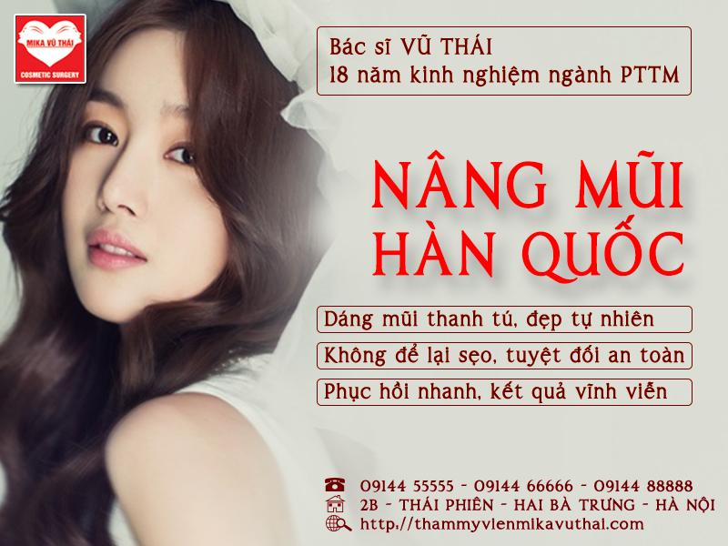 nâng mũi hàn quốc tại mika vũ thái